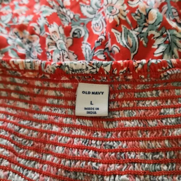 Old Navy Spaghetti Strap Smocked Floral Maxi Dress Size L - Picture 6 of 6